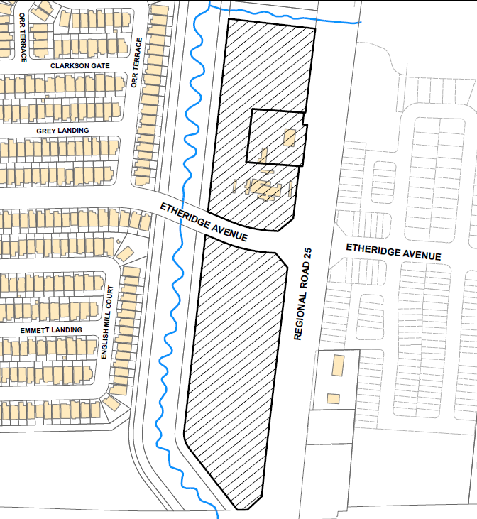 Map of development area